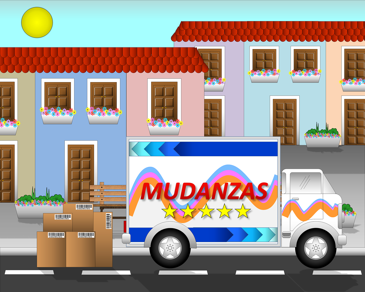 moving truck, buildings, houses-7188075.jpg